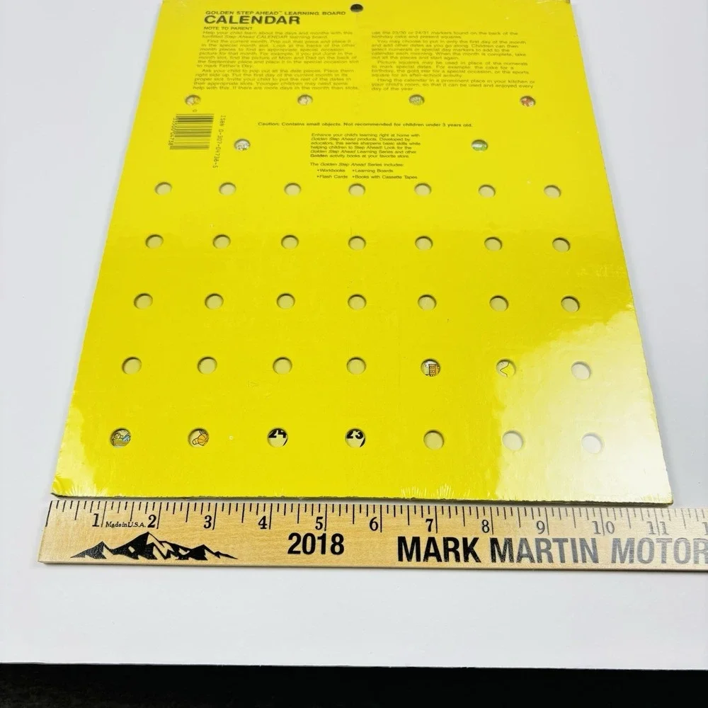 1985 Golden Step Ahead School Classroom Calendar Learning Board Retro 80's NEW
